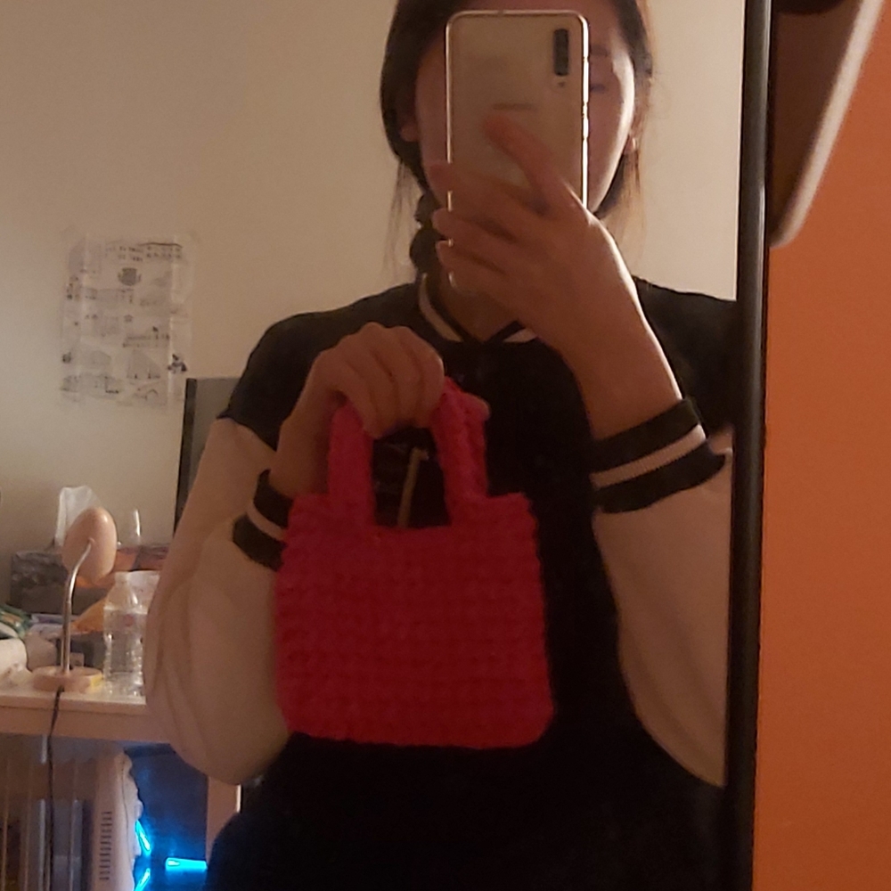 Pink handmade bag - Picture 3 of 3